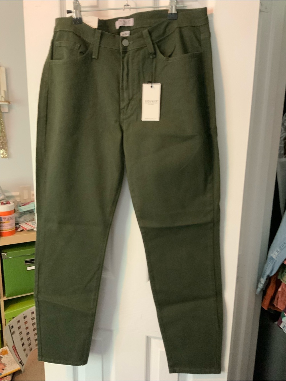 Judy Blue Olive Green Slim Jeans